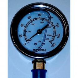 Trerice 0 - 300psi 4in Liquid Filled Gauge with 1/4in Lower Mount Stainless Steel Case and Brass Internals D82LFB4002LA300 (Replaces Winters PFQ714R1)