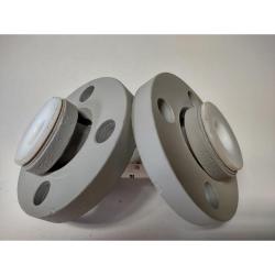 UNP 1in PTFE Lined 90 Degree Elbow with Rotating Flanges