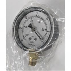 Marsh 30in Hg - 0psi 2-1/2in Dry Vacuum Gauge with 1/4in Lower Mount Steel Case and Brass Internals J4605