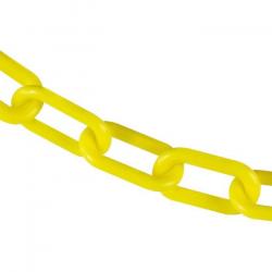 2in x 1in x 1/4in Yellow Plastic Warning Chain 100ft/Box PRC211YL (Replaces Brady 262-78238)