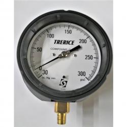 Trerice 30in Hg - 300psi 4-1/2in Dry Vacuum Gauge with 1/4in Lower Mount Reinforced Polypropylene Case and Brass Internals 450B4502LA30/300 (Replaces 450B4502LA070)