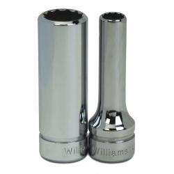 J.H. Williams 7/16in Deep Socket 12-Point 3/8in Drive JHWBD-1214