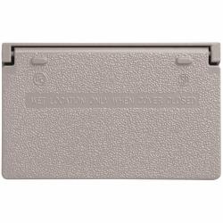 Pass and Seymour CA26GH 1-Gang Cast Weatherproof Decorator/GFCI Horizontal Cover Plate Self Closing Lid CA26-GH