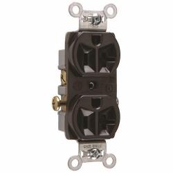 Pass and Seymour CR20BK 20a Commerical Spec Grade Duplex Receptacle Side Wire 125v Black CR20-BK
