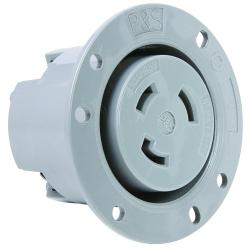 Pass and Seymour L530FO 30a Turnlok Flanged Outlet 3-Wire 125v L530-FO