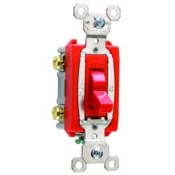 Pass and Seymour PS20AC2RPL 20a 2-Pole Pilot Light Toggle Swtich Back and Side Wire 120v/277v  PS20AC2-RPL