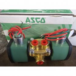 ASCO 1/4in Direct Acting Brass Dual Solenoid Valve - 8342G020 120V 60Hz AC