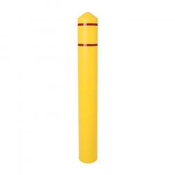 Eagle Yellow Bollard Cover with Red Reflective Stripes 6in x 56in 258-1736YRS