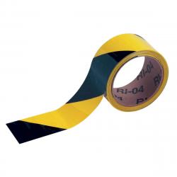 Brady Warning Tape Black/Yellow Stripe 2in x 18yds 262-55302