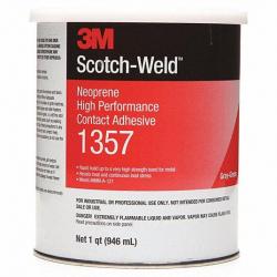 3M 1357 1 Quart Neoprene High Performance Scotchgrip Contact Adhesive 405-021200-19892 