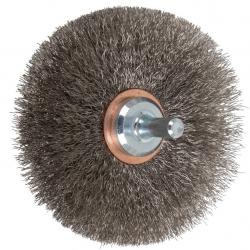 Prefered 1-1/2in Crimped Wire Wheel Brush 1/4in Shank 0.12 SS Wire 7/16in Trim Length 1/4in Face Widith 419-82906
