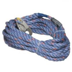 Honeywell Miller 300L Rope Lifeline Snap Hook, Loop, 310lb - 300L-Z7/250FTBL $
