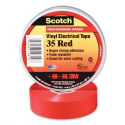 3M Electrical Scotch 35 Red 1/2in x 20ft Vinyl Coding Electric Tape 500-102243