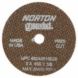 Norton 3in x.035in x 3/8in Gemini Fastcut Cutoff Wheel Type 1 60 Grit 25/Carton 547-66243510628