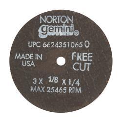Norton Gemini 3in x 1/8in x1/4in Cutoff Wheel 25/Box 547-66243510650 