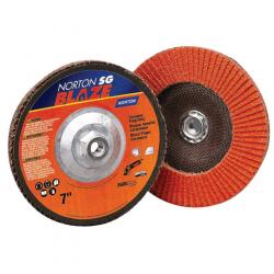 Norton 4-1/2in x 5/8in-11 Flap Disc 80 Grit Blaze R980 T.29 10/Pack 547-66261183493 