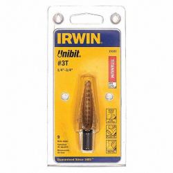 Irwin Self Starting Titanium Unibit 1/4in to 3/4in 9 Steps Stepbit 585-15103ZR