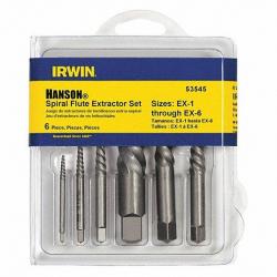 Irwin Hanson Spiral Flute Screw Extractor Set 585-53545