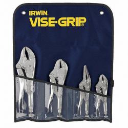 Irwin Vise-Grip 4 Piece Original Lock Pliers Kit Bag Set 586-71