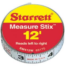 L.S. Starrett SM44W 1/2in x 4ft Steel Measure Stick 681-63168
