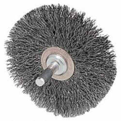 Weile Stem-Mounted Narrow Conflex Brush, 2in D x 3/8in W, .0118 Steel, 20,000 rpm 804-17610