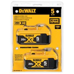 DeWalt 20v Max XR 5.0ah 2 Pack Batteries DCB205-2