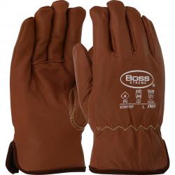 PIP AR Medium A4 Cut Rated Top Grain Goatskin Leather Driver Glove with Oil Armor Finish and Para-Aramid Lining - Fleece Lined Insulation for Cold Conditions - M - KS9911KP/M