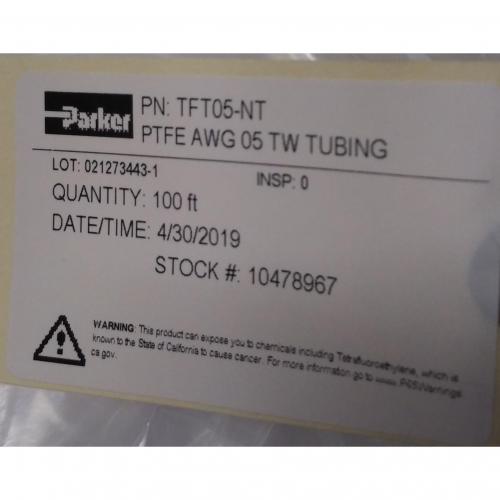 Parker TFT05-NT Tube PTFE .186 x .216 N/A