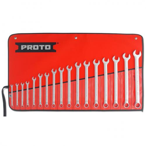 Proto 17 Piece Full Polish Metric Combination Wrench Set 12-Point J1200RM-T500