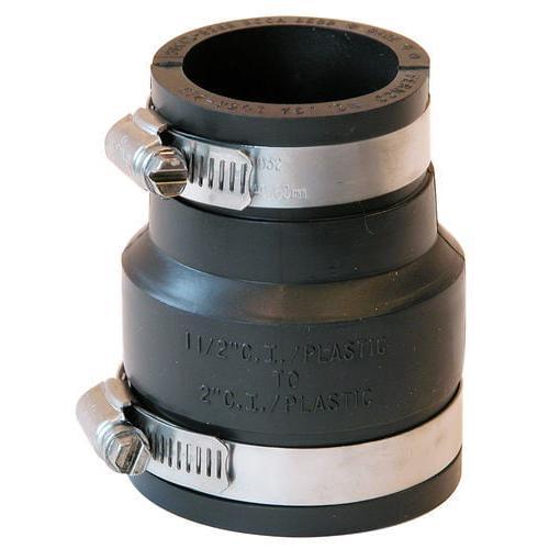 Rubber Coupling 2in x 1-1/2in Cast Iron/Plastic x Cast Iron/Plastic Unshielded Sewer Coupling
