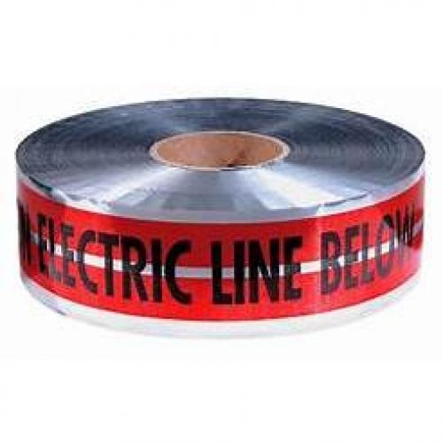 2in x 1,000ft "Caution Electric Line Below" Red 5 Mil 5 Mil Detectable Magnatec Tape 31-106 N/A *