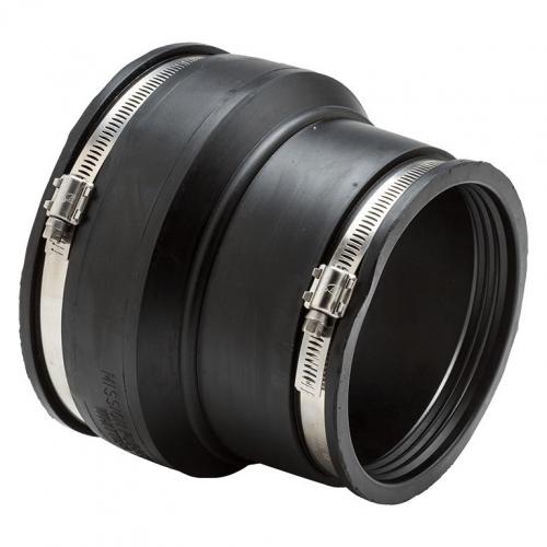 Rubber Coupling 6in x 4in Cast Iron/Plastic x Cast Iron/Plastic Unshielded Sewer Coupling