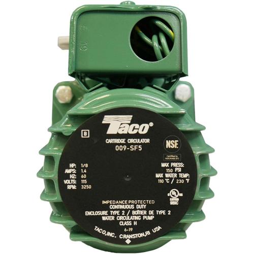 Taco 120V Cartridge Circulator 1/8hp Stainless Steel Lead Free 009-SF