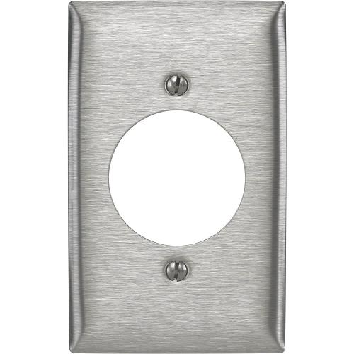 Pass and Seymour1-Gang Outlet Receptacle Cover 302/304SS 1.7186in Hole SS725 