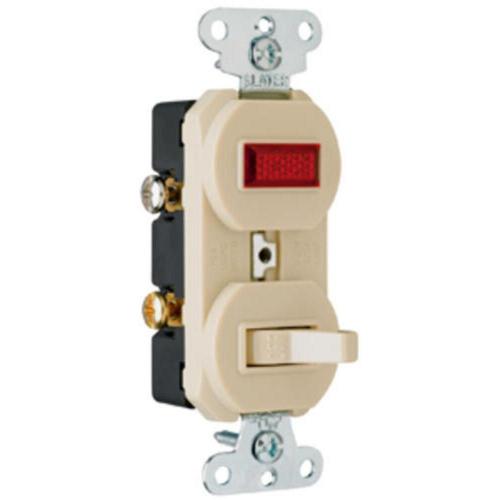 Pass and Seymour 692IG Single-Pole Combination Switch and Pilot Light Ivory 692-IG *