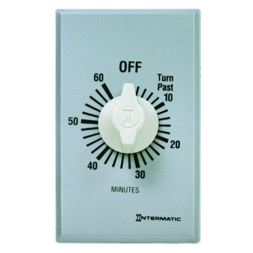 Intermatic Spring Wound Countdown Timer Commerical 125v-177v 50/60hz 60 Minute Max without Hold Silver FF60MC