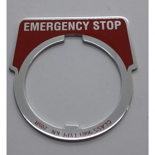 Square D 9001 KN205 Legend Plate Emergency Stop 91520