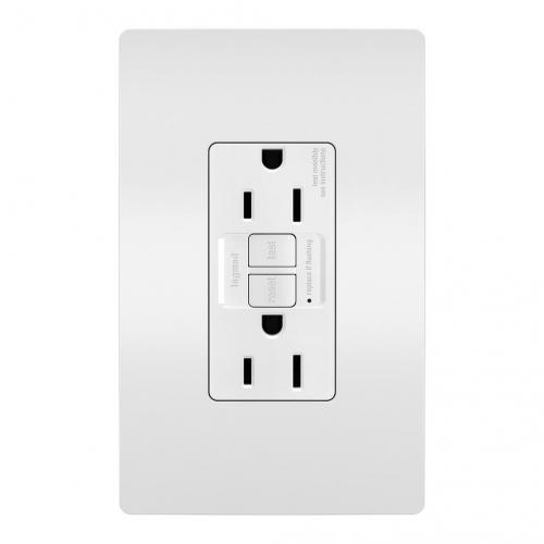 Pass and Seymour 1597W 15a Spec Grade Self Test GFCI Receptacle White 1597-W