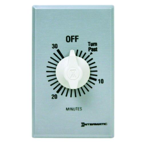 Intermatic Spring Wound Countdown Timer Commercial 125v-177v 50/60 Hz SPST 30 Minute Max without Hold Silver FF30MC