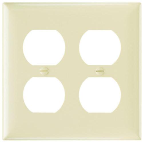Pass and Seymour SP82I 2-Gang Duplex Receptacle Cover Plate Ivory SP82-I *