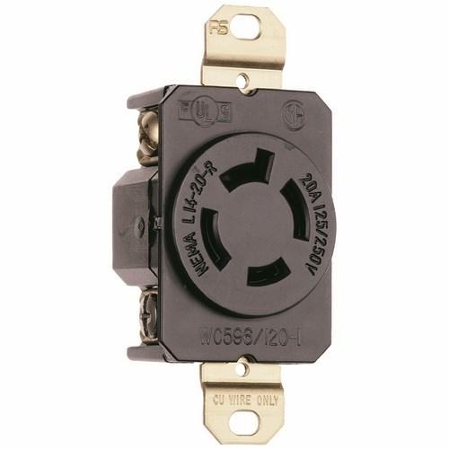Pass and Seymour L1420R 20a Turnlok Receptacle 4-Wire 125v/250v L1420-R