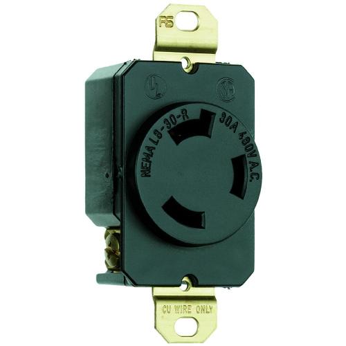 Pass and Seymour L830R 30a Turnlok Receptacle 3-Wire 480v L830-R
