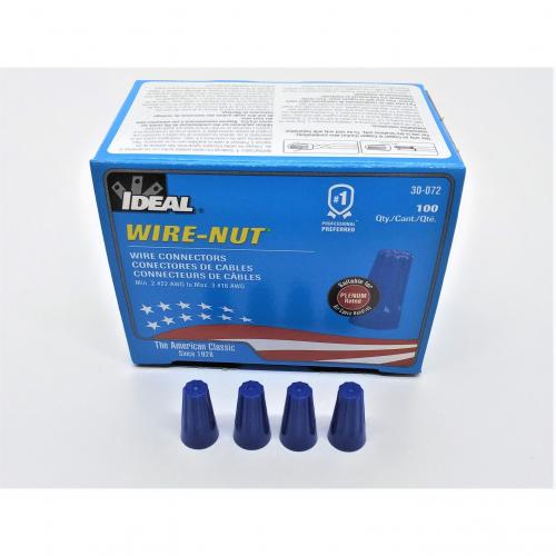 Ideal 72B Wire-Nut Wire Connector Blue 100/Box 30-072 *