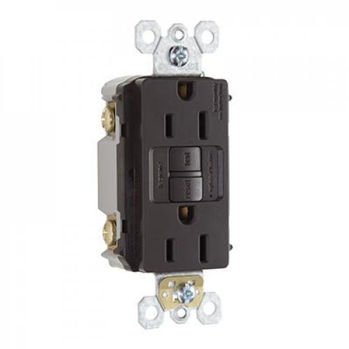 Pass and Seymour 15a Spec Grade Self Test GFCI Receptacle Brown 1597