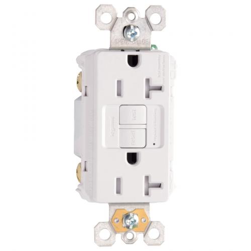 Pass and Seymour 2097TRW 20a Tamper Resistant Self Test GFCI Receptacle White 2097-TRW