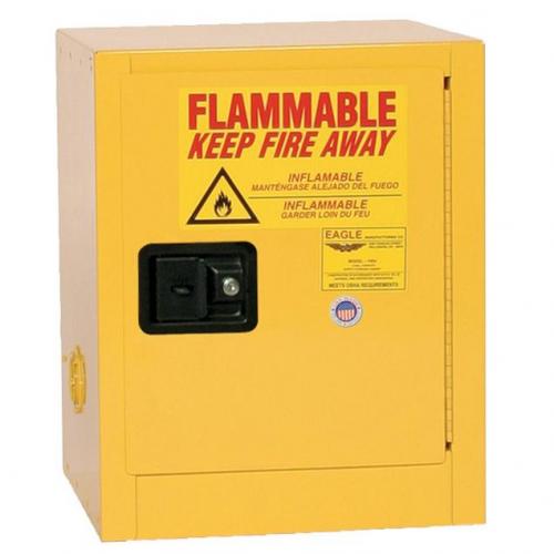 Eagle 1904 4 Gallon Manual Close Yellow Flammable Liquid Safety Cabinet