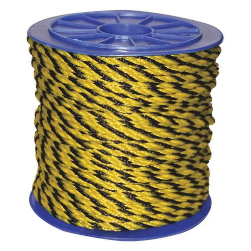 1/4in Polypro Rope Yellow with Black  600ft/Roll
