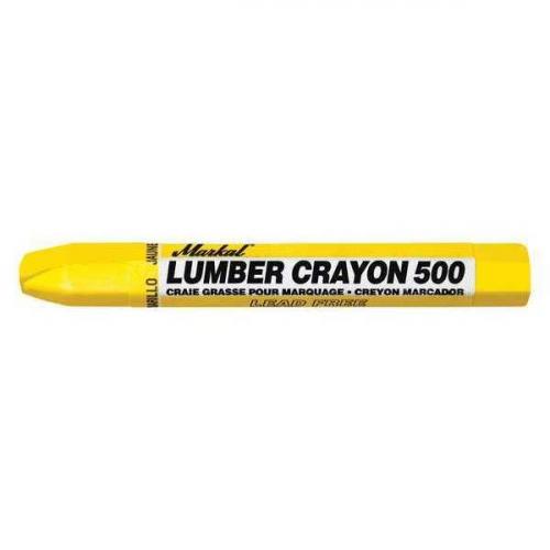 Markal #500 Yellow Lumber Crayon 1/2in Diameter x 4-5/8in 12/Box 434-80321 * N/A