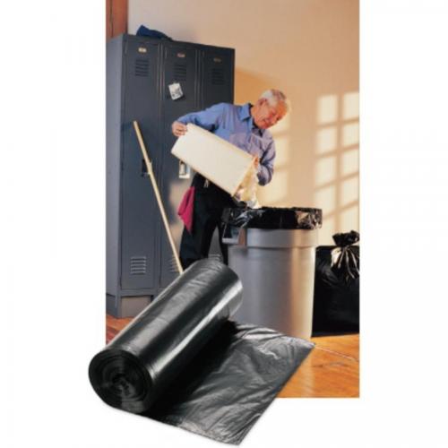 Noramco 1.5 mil 55 Gallon Black Can Liner, 38in x 58in LLDPE, Coreless Rolls, 100/Case - RPGB-6151 (Replaces Right Choice 78000231)