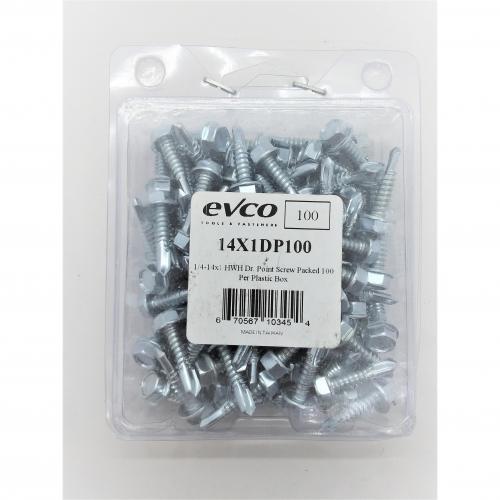 #14 x 1in Hex Washer Head Drill Point Screw HAA04032 (Replaces 14x1DP100) 100/Box